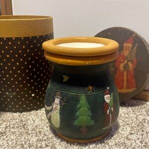 Lang Candles 2 Pc Tart Wax Melting Pot Primitives Colors Christmas Susan Winget